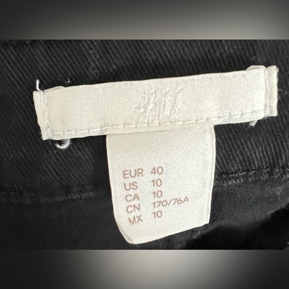 H&M Black Cotton Shorts Size 10 - Picture 3 of 6